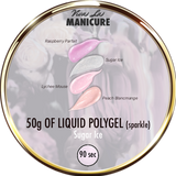 LIQUID POLYGEL Sugar Ice 25g/50g. Skystas poligelis su blizgučiais