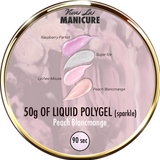 LIQUID POLYGEL Peach Blancmange 25g/50g. Skystas poligelis su blizgučiais