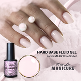 Hard BASE Fluid Gel Žana’s MILKY Rose Sorbet - 10g buteliukas/ 15g indelis