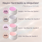 Hard BASE Fluid Gel Urtė’s Sparkle 3, Tiksotropinė formulė, su blizgučiais. 15g indelis